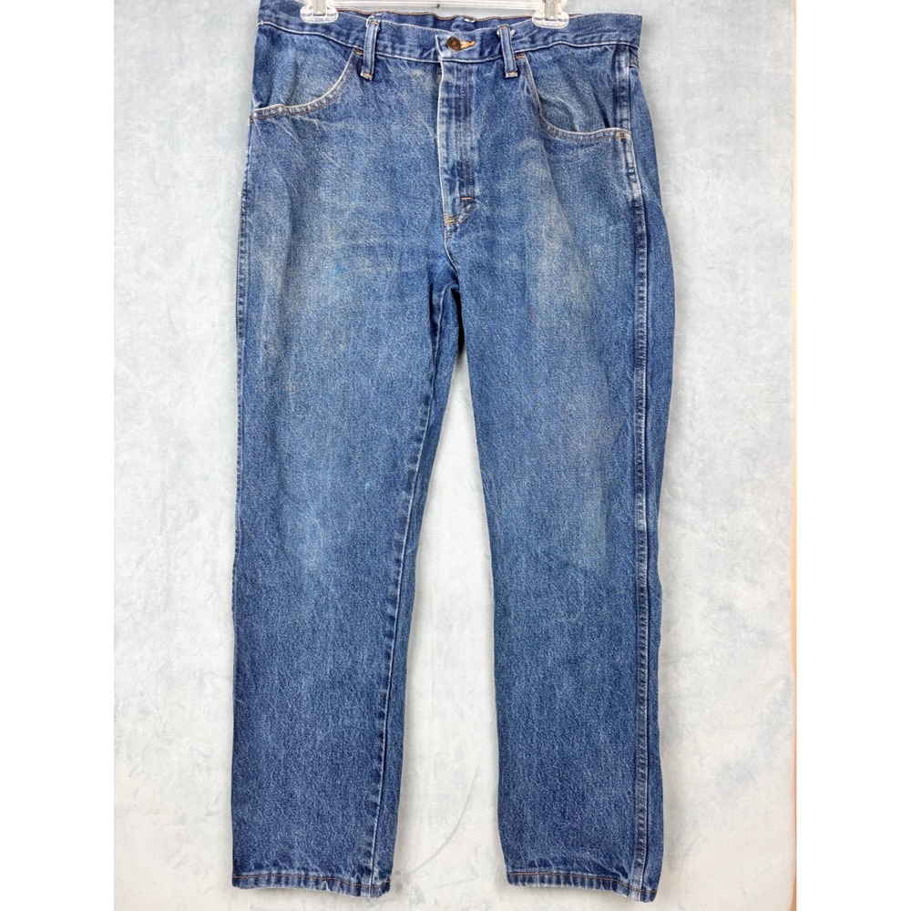 Rustler Regular Fit Straight Leg Jeans Mens 34x29 Medium Wash Denim 1087619PW